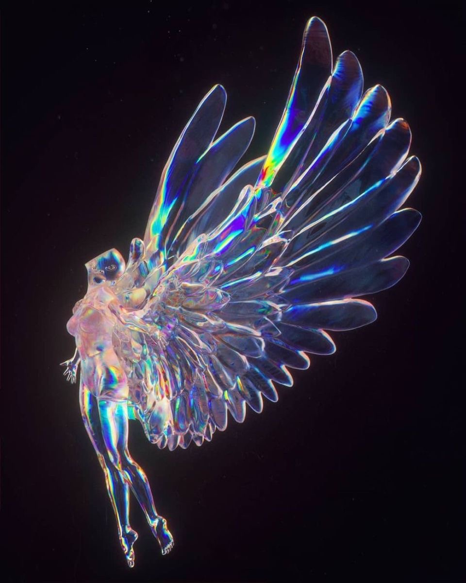Iridescent angel